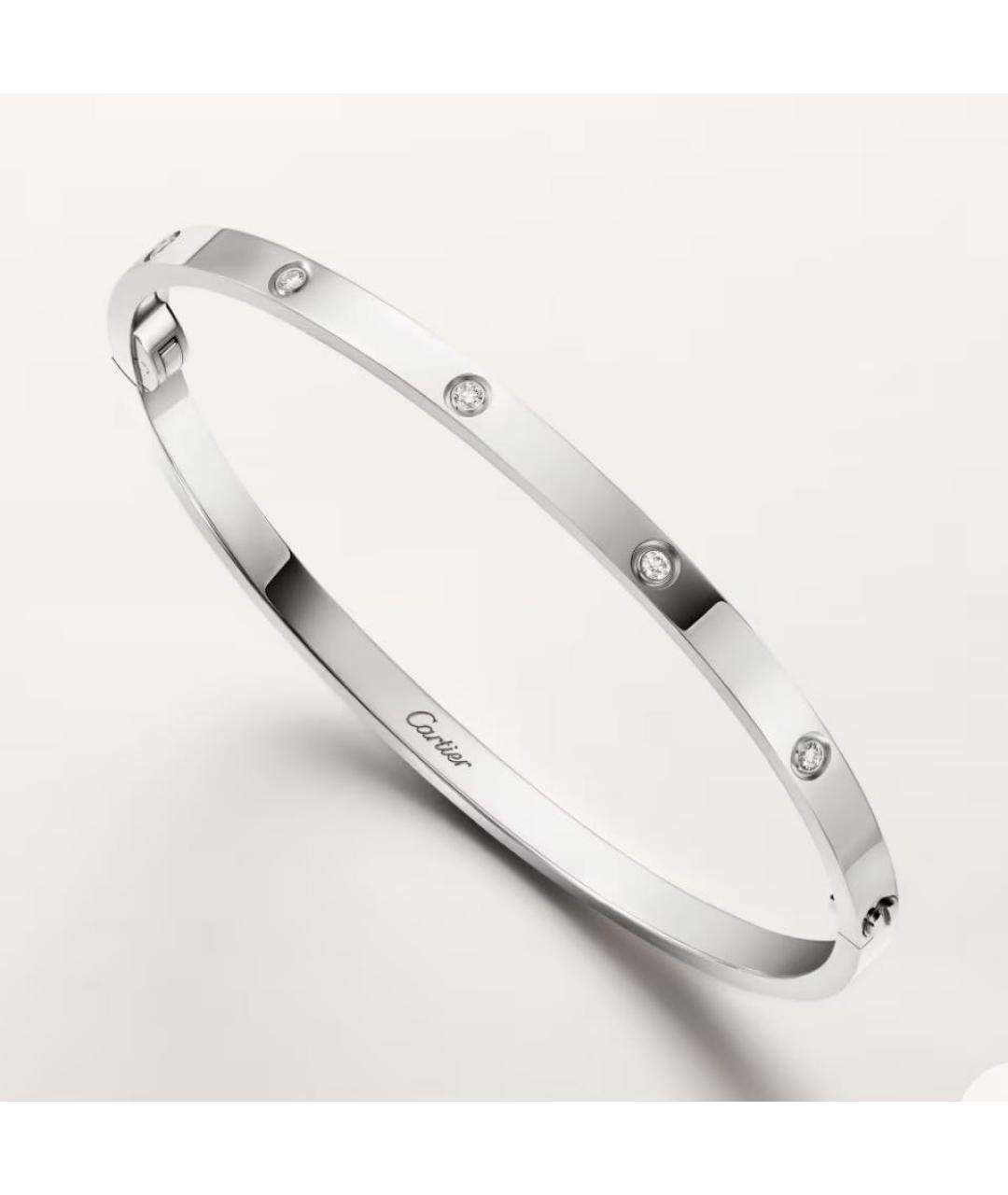 CARTIER Серебрянный браслет из белого золота, фото 9