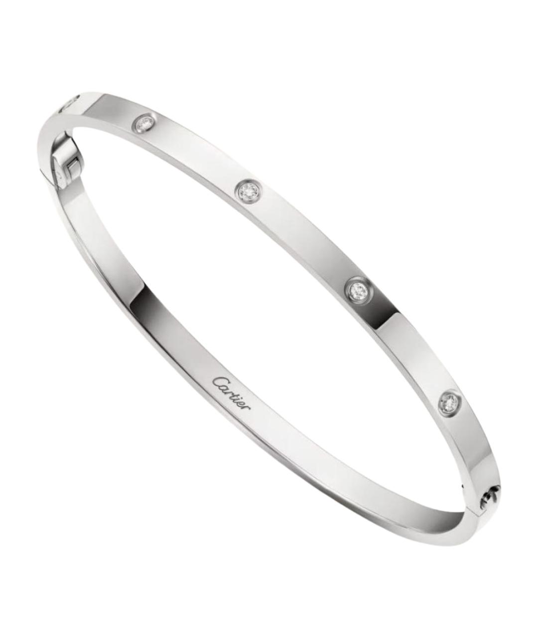 CARTIER Серебрянный браслет из белого золота, фото 1