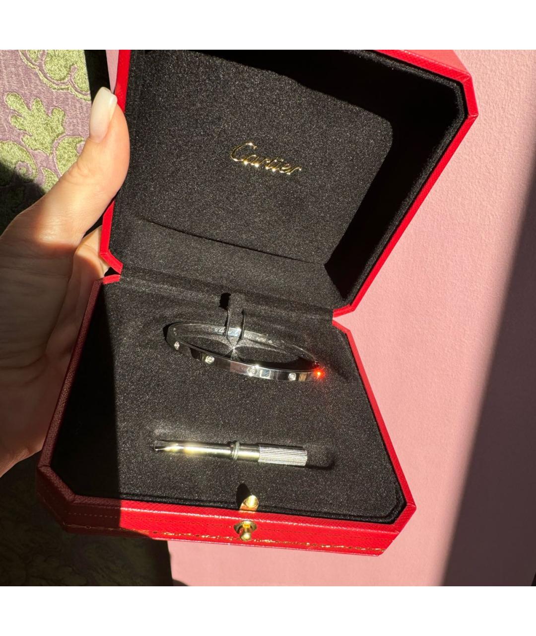 CARTIER Серебрянный браслет из белого золота, фото 7