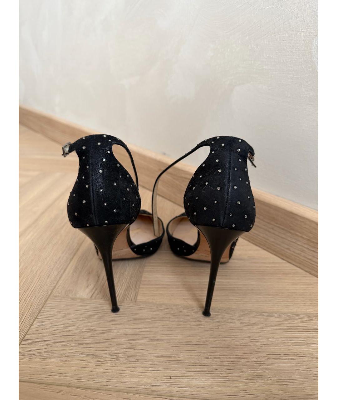 JIMMY CHOO Черные бархатные туфли, фото 3