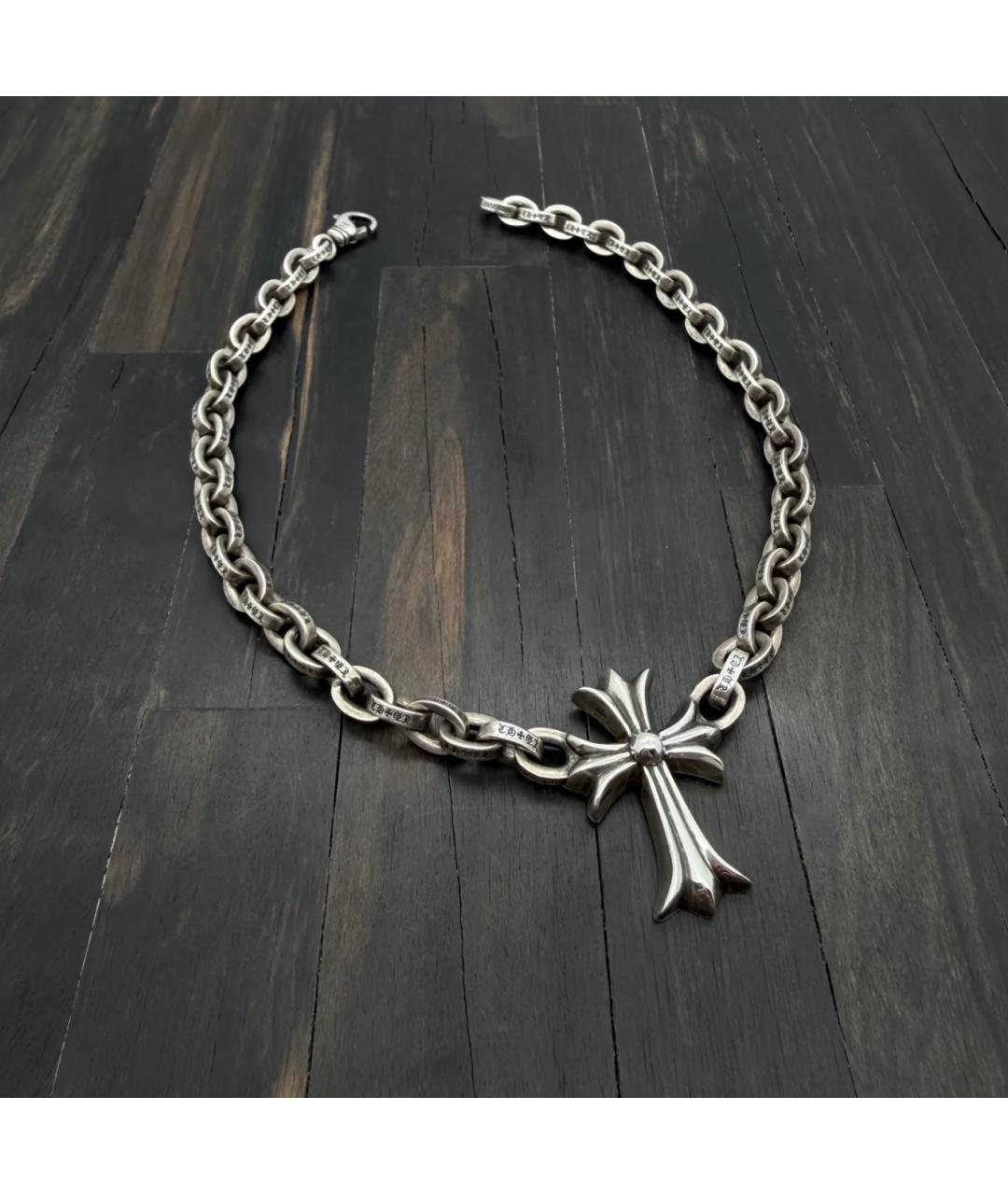 CHROME HEARTS Серебряное серебряное колье, фото 4