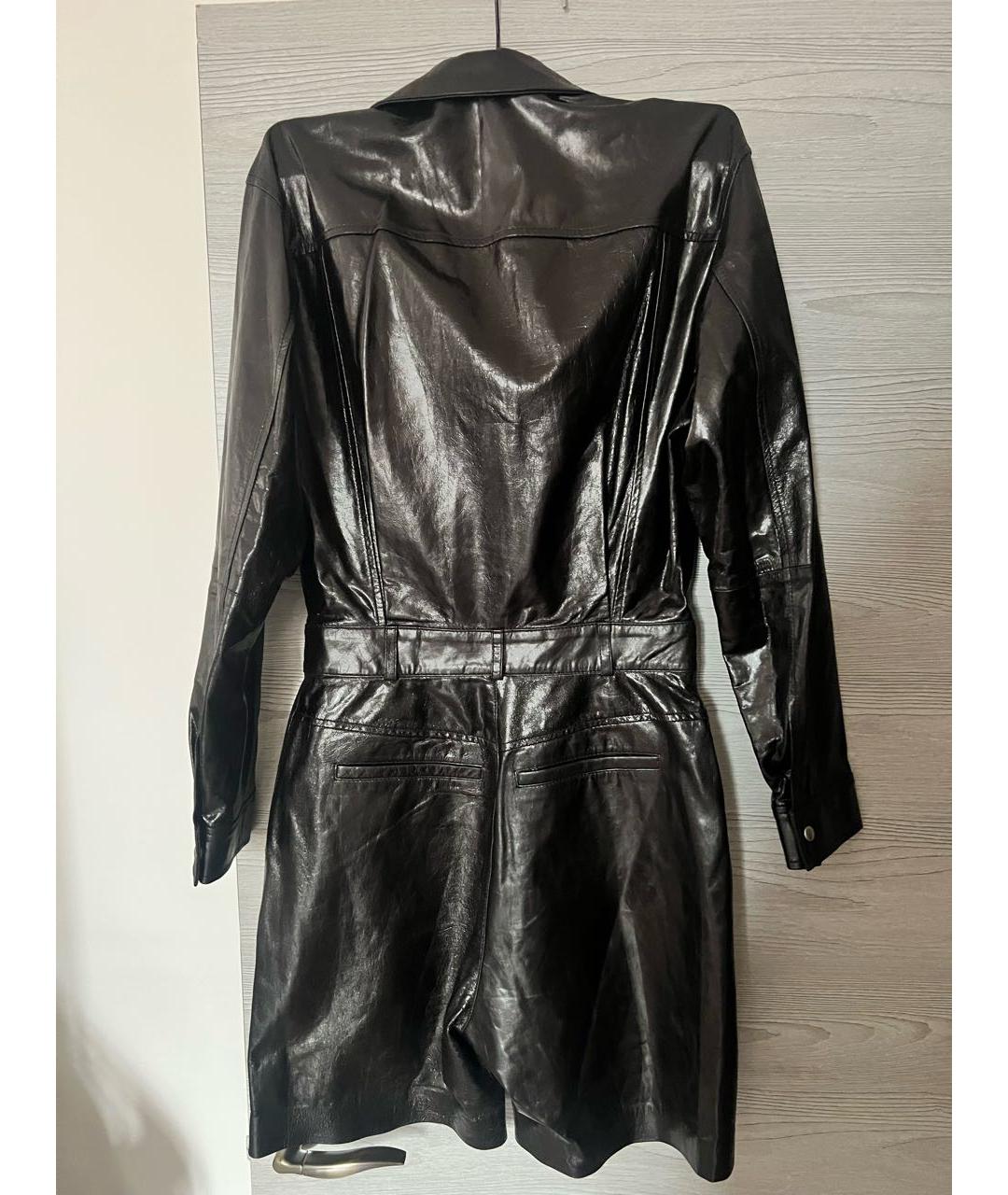 IRO Черный кожаный комбинезон, фото 2