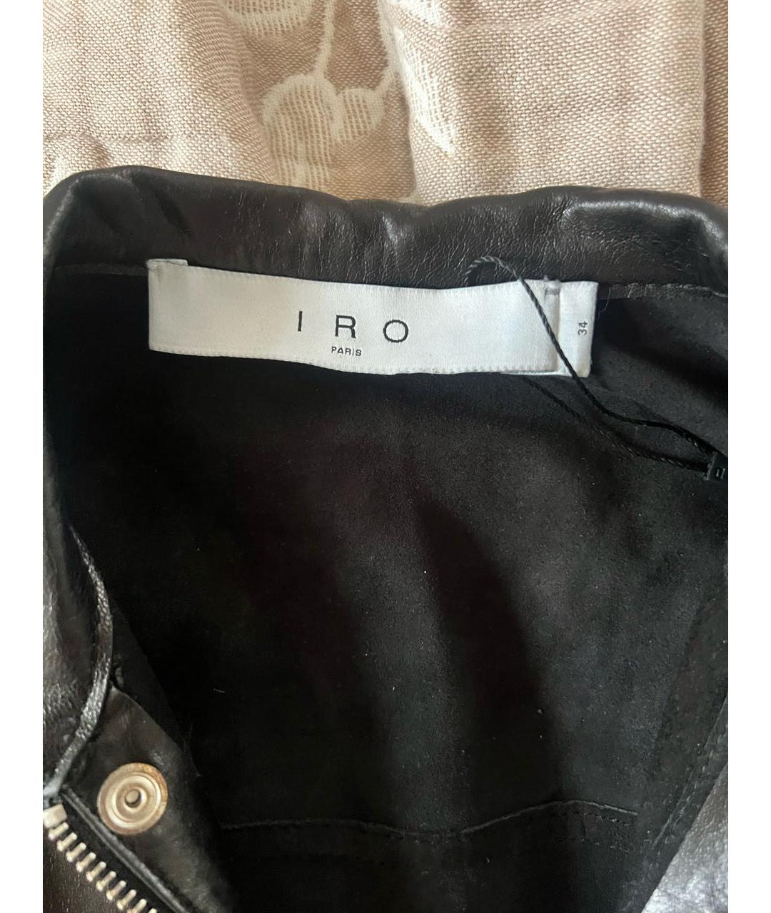 IRO Черный кожаный комбинезон, фото 3