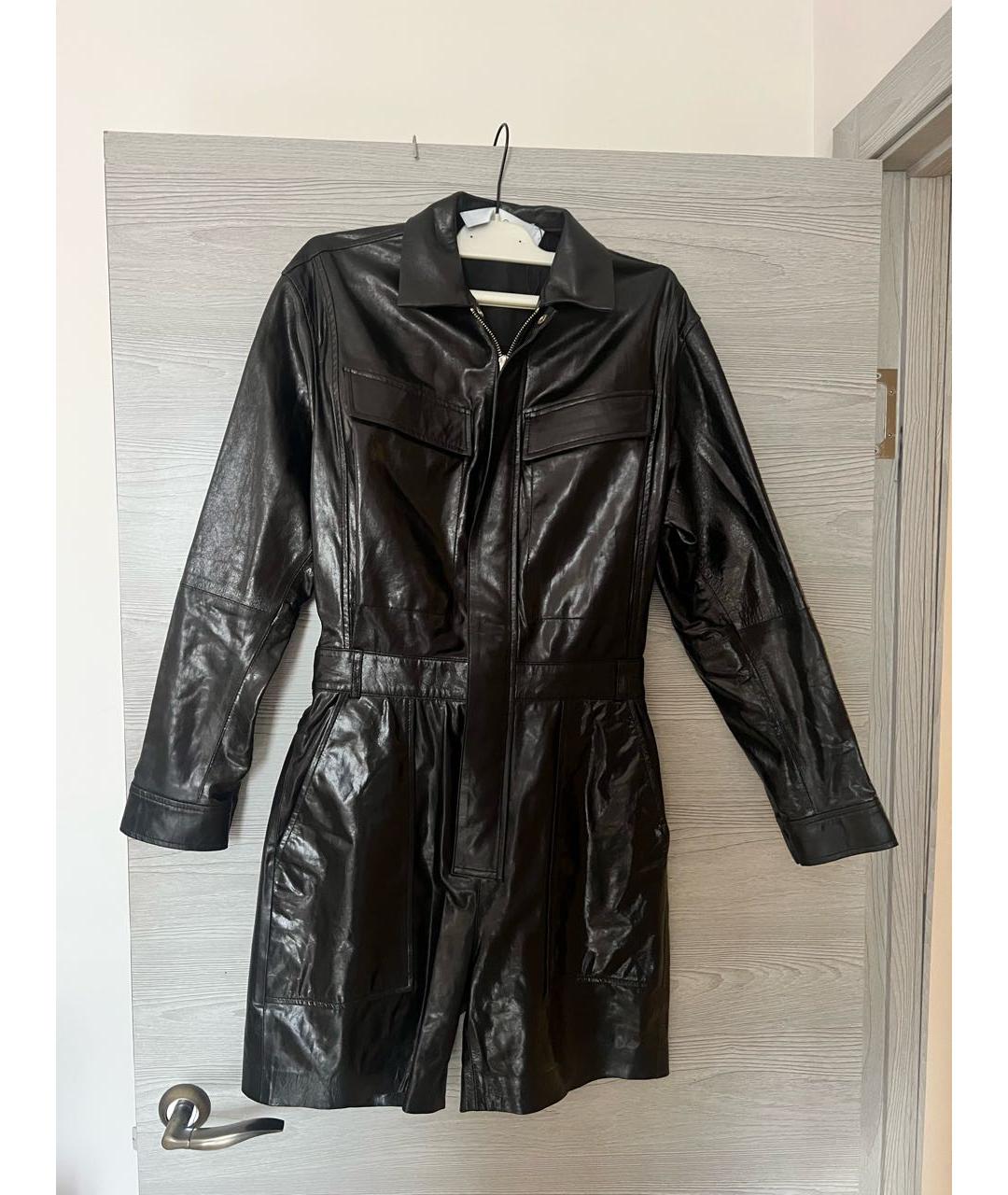 IRO Черный кожаный комбинезон, фото 5