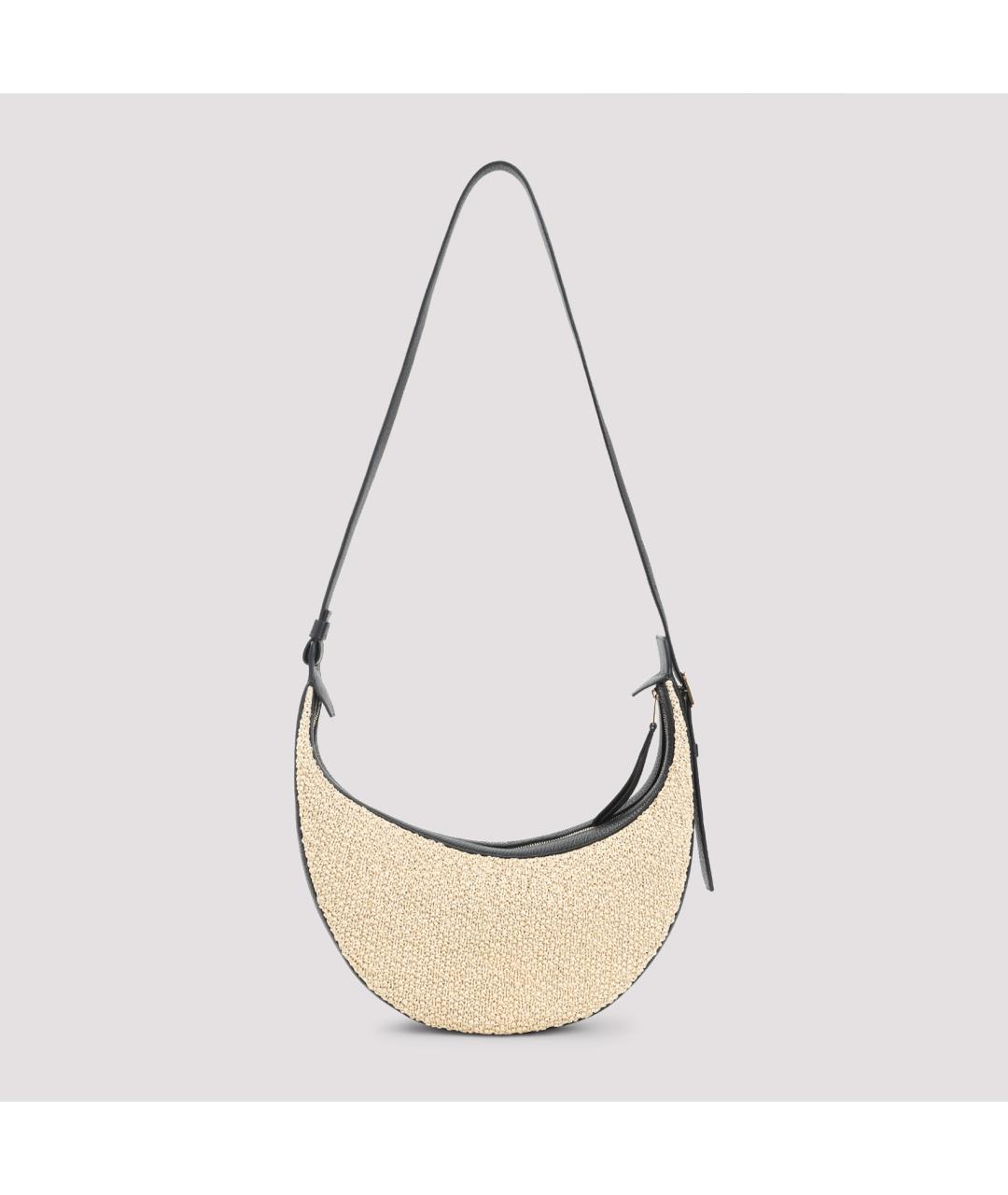 KHAITE Бежевая пелетеная сумка через плечо, фото 3