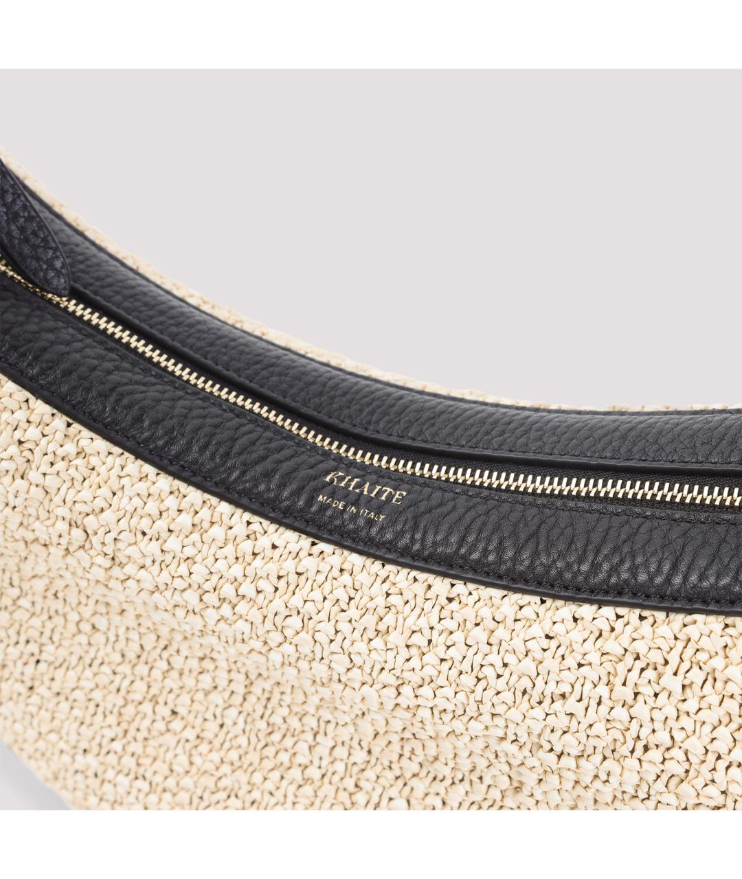 KHAITE Бежевая пелетеная сумка через плечо, фото 4