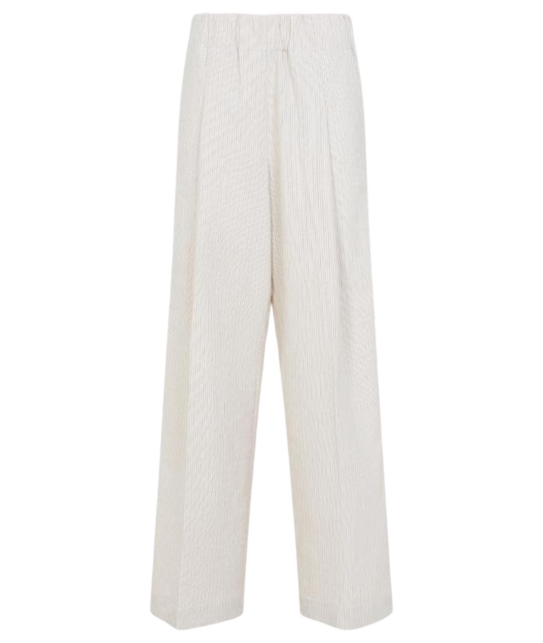 DRIES VAN NOTEN Бежевые хлопковые прямые брюки, фото 1