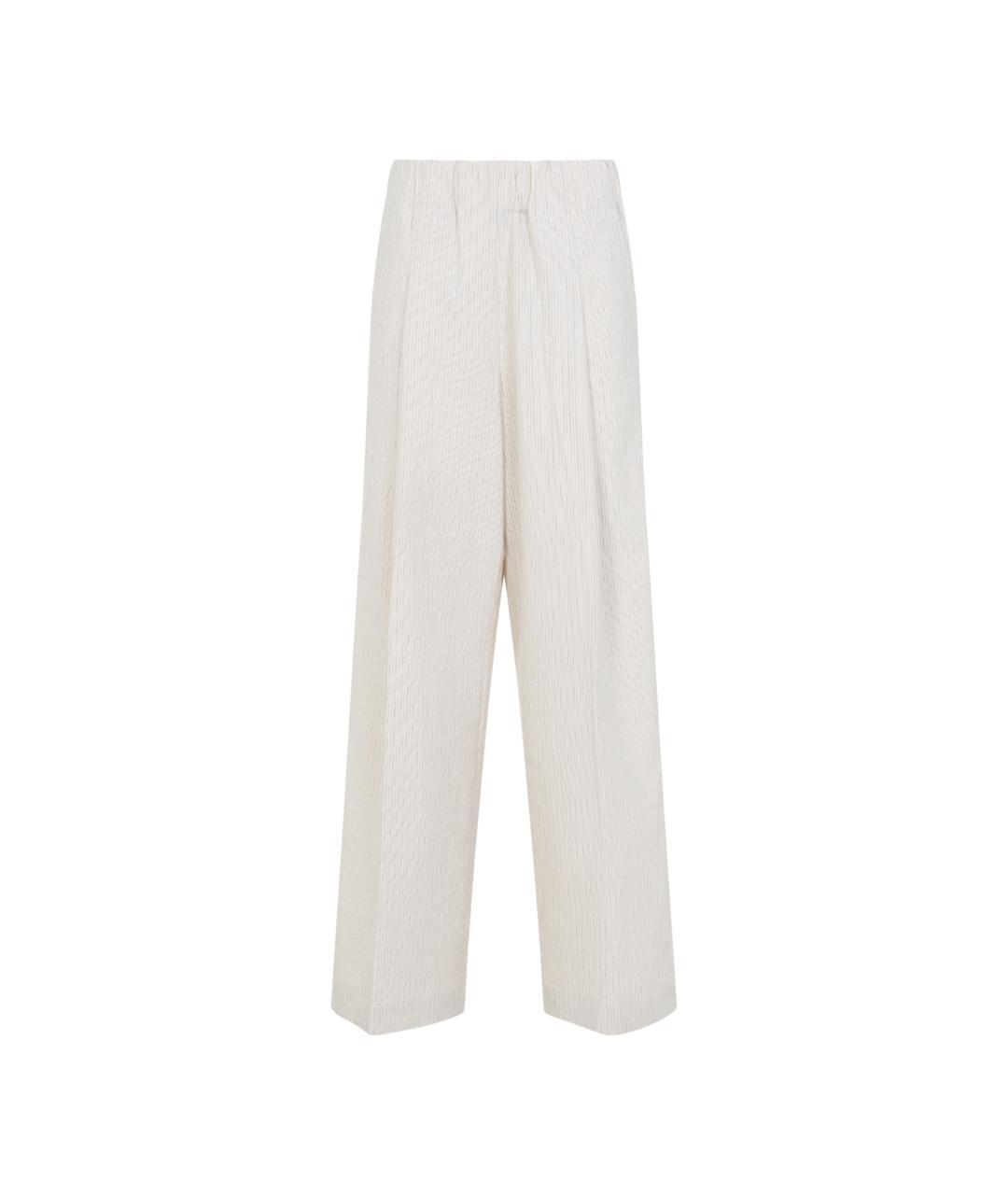 DRIES VAN NOTEN Бежевые хлопковые прямые брюки, фото 2