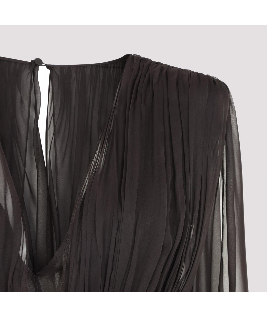 ALBERTA FERRETTI Черное шелковое вечернее платье, фото 6