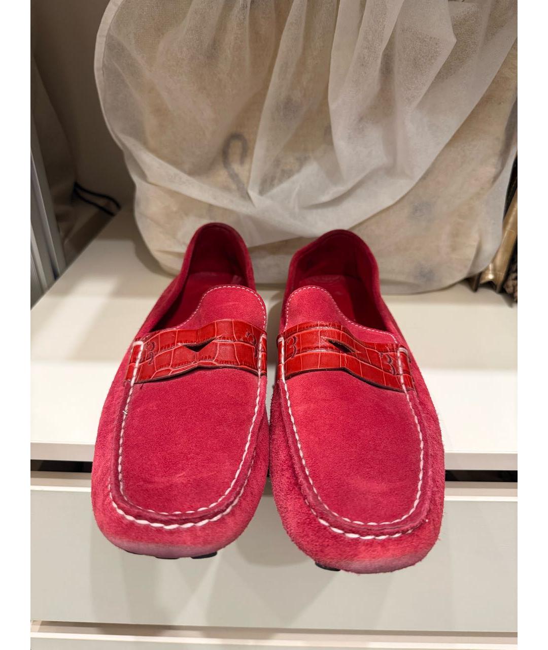 BILLIONAIRE Красные замшевые мокасины, фото 2
