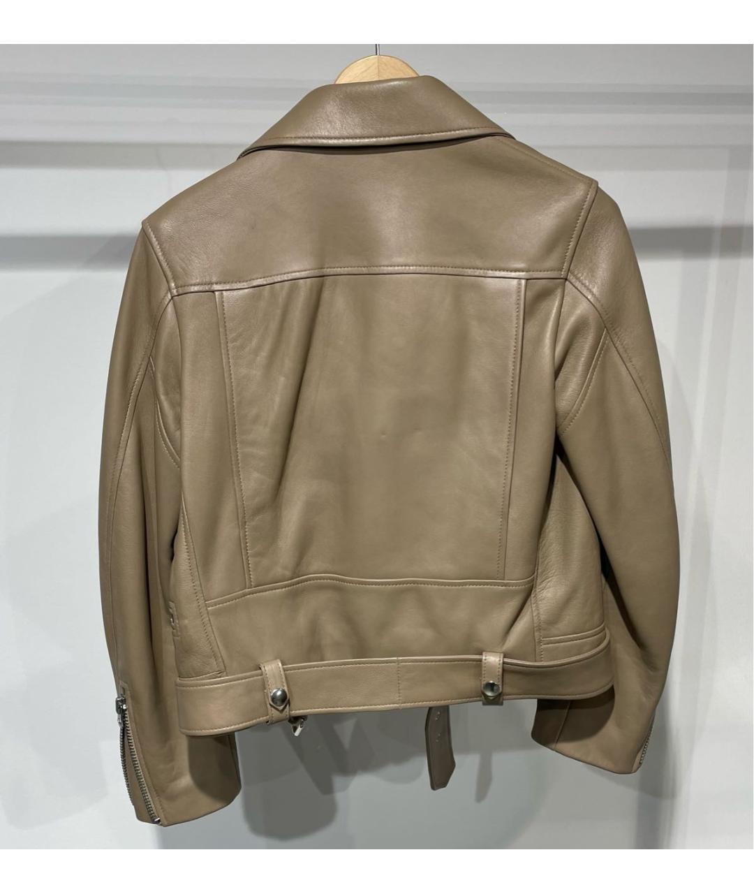 ACNE STUDIOS Бежевая кожаная куртка, фото 2