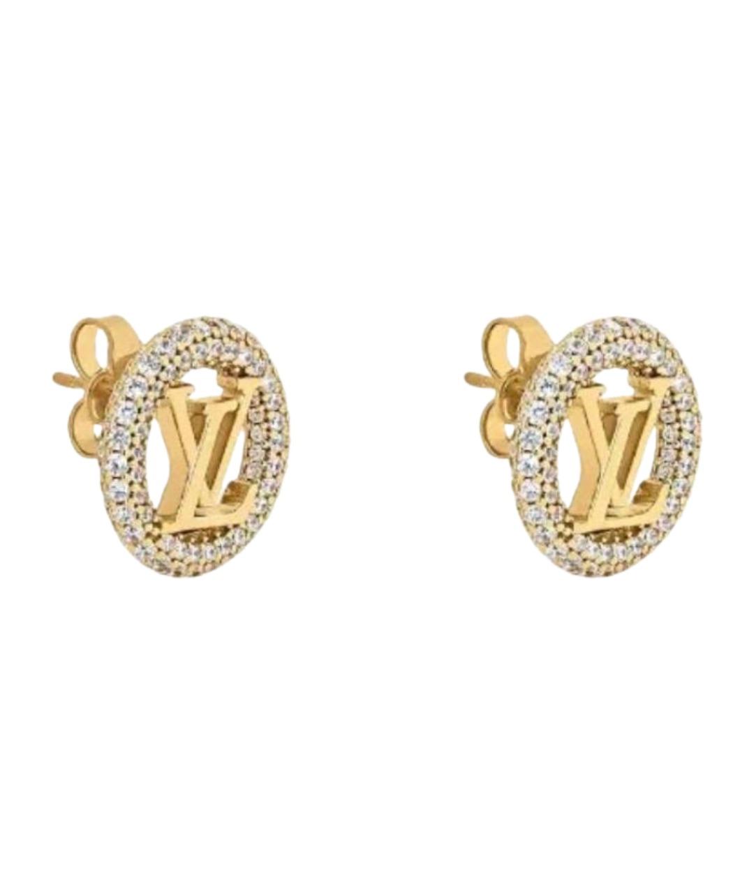 LOUIS VUITTON Золотые металлические серьги, фото 1
