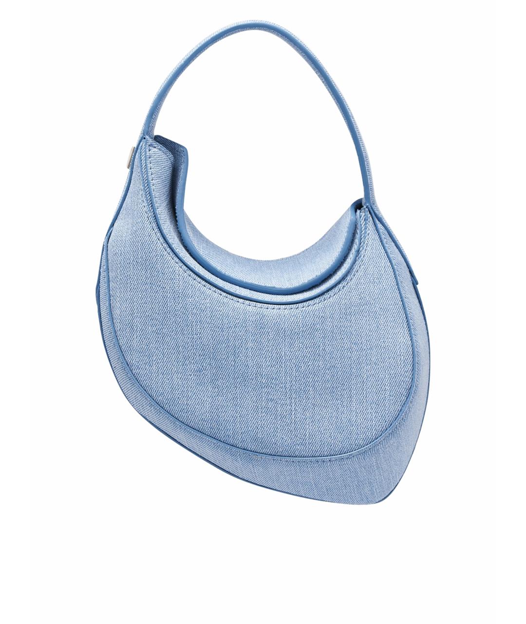 MUGLER Голубая тканевая сумка с короткими ручками, фото 1
