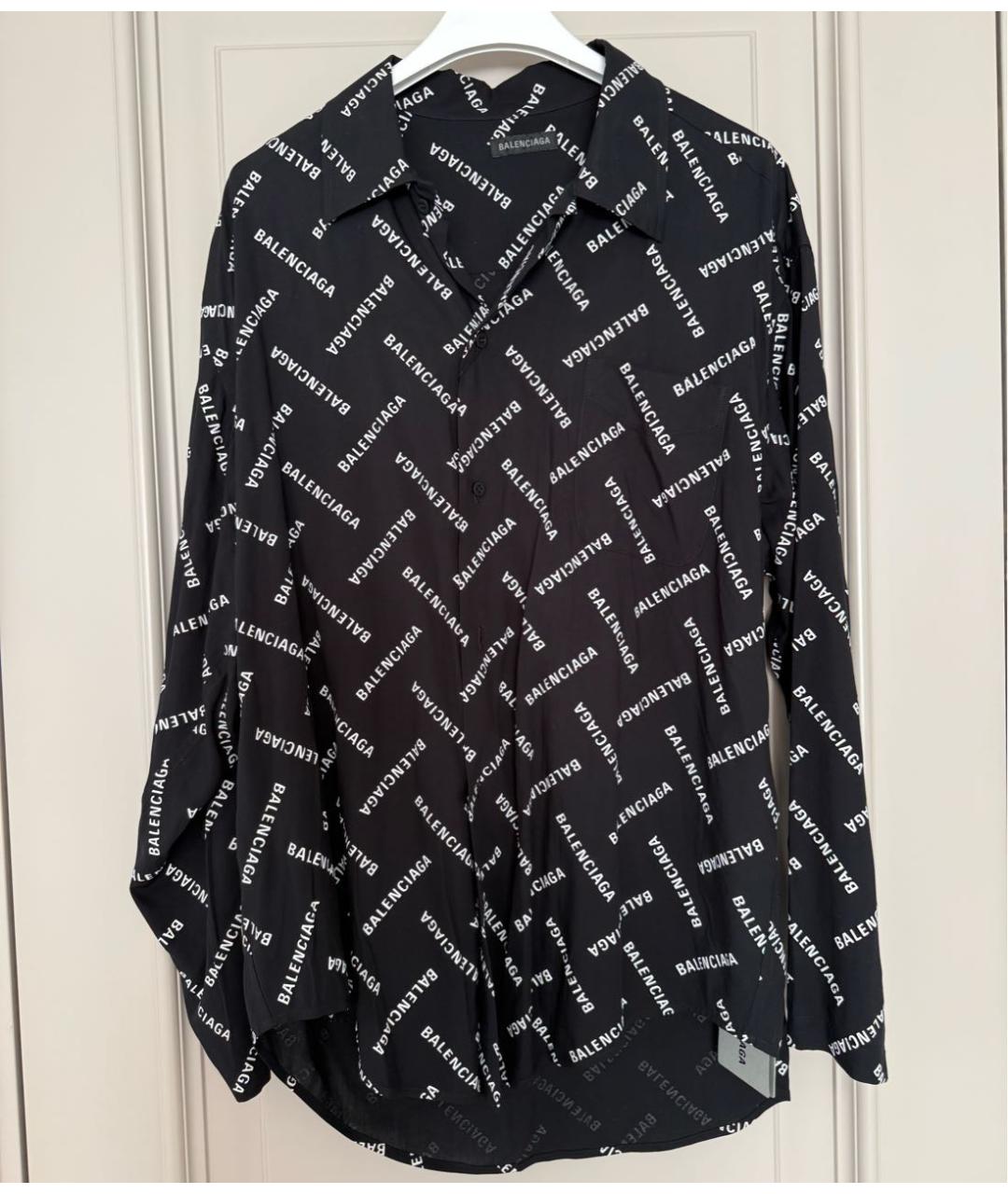 BALENCIAGA Черная вискозная рубашка, фото 4