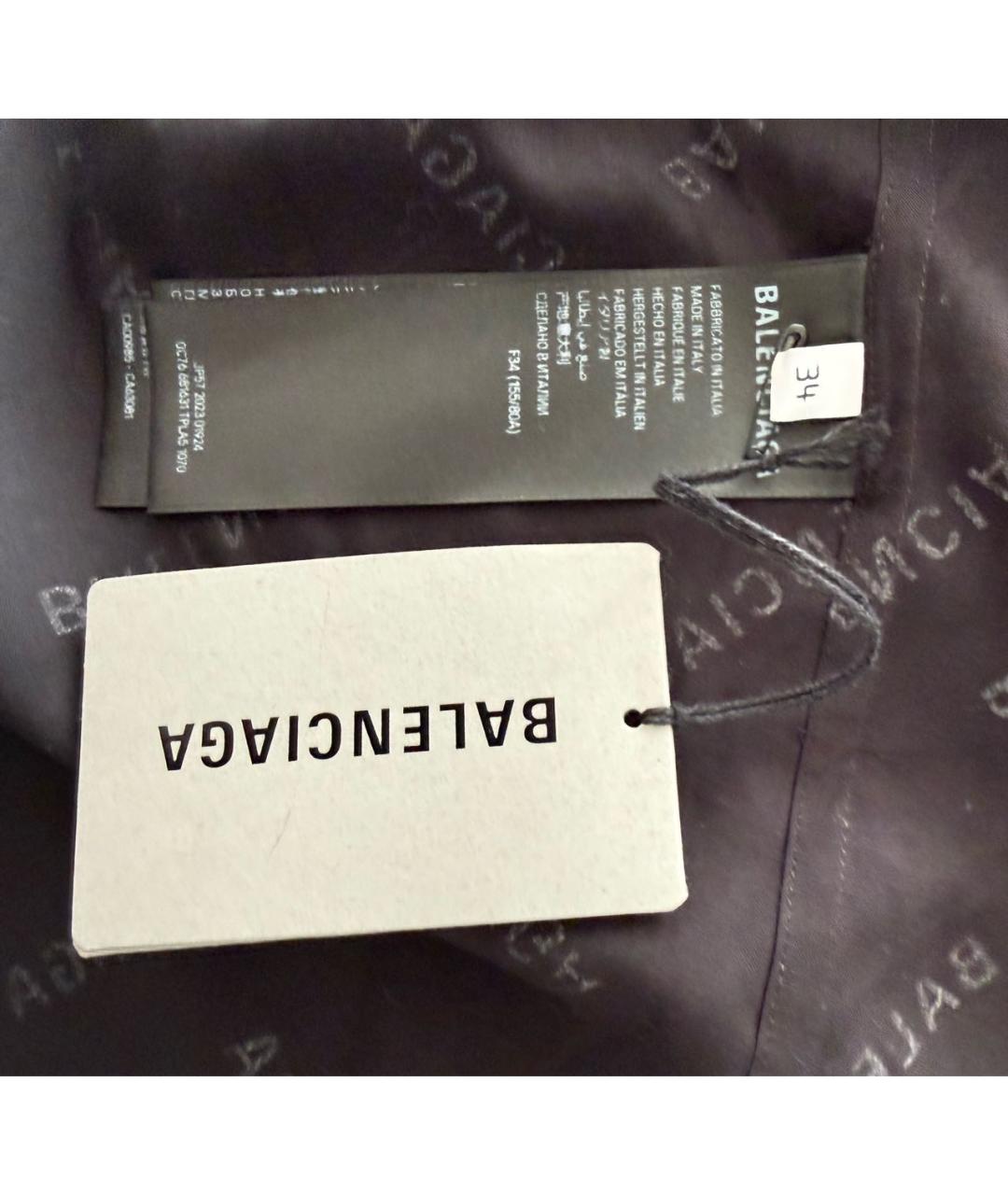 BALENCIAGA Черная вискозная рубашка, фото 3