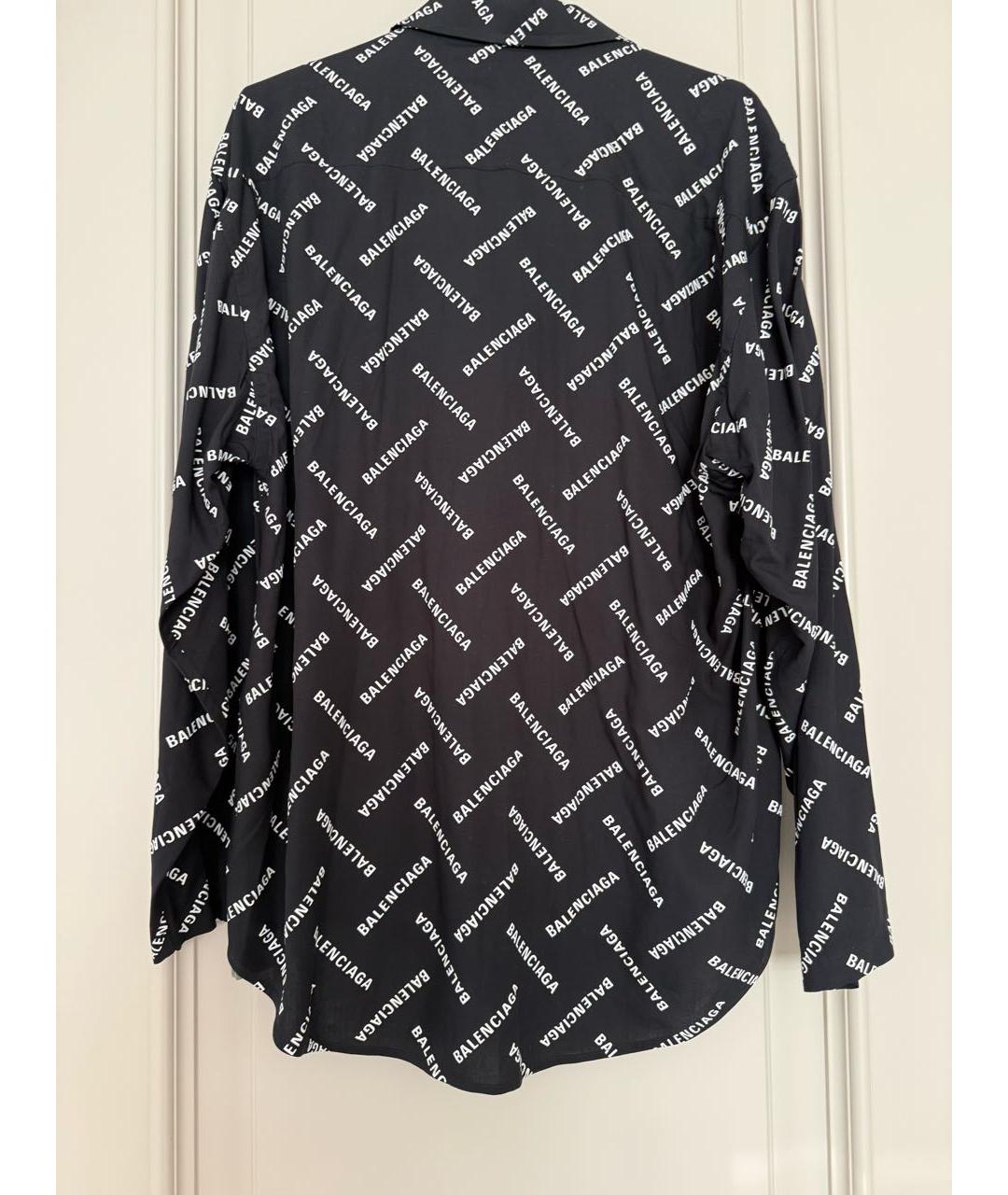 BALENCIAGA Черная вискозная рубашка, фото 2