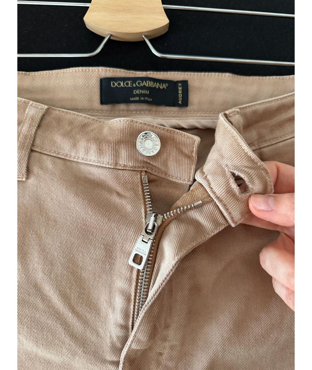 DOLCE&GABBANA Коричневые деним шорты, фото 4