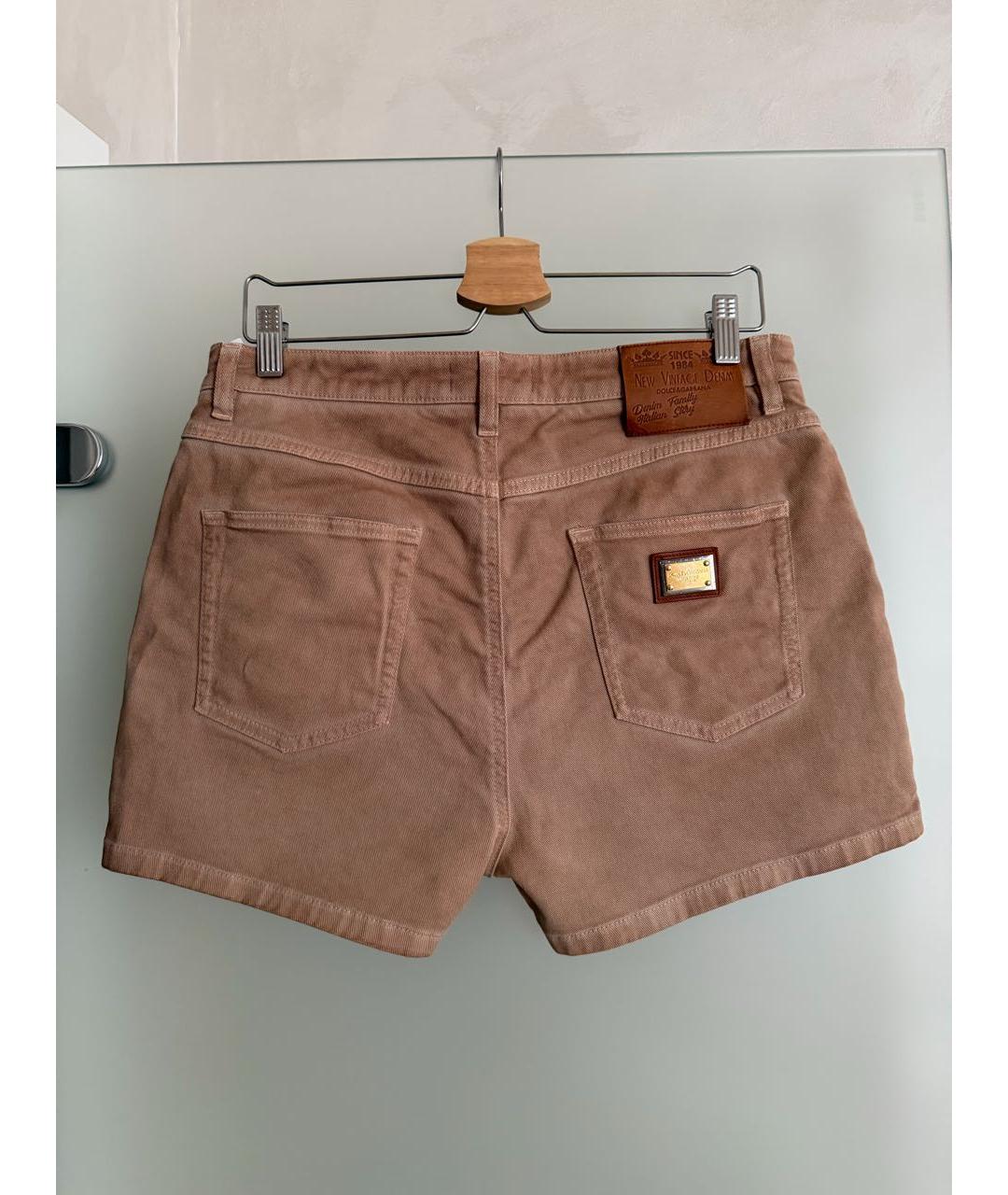 DOLCE&GABBANA Коричневые деним шорты, фото 2