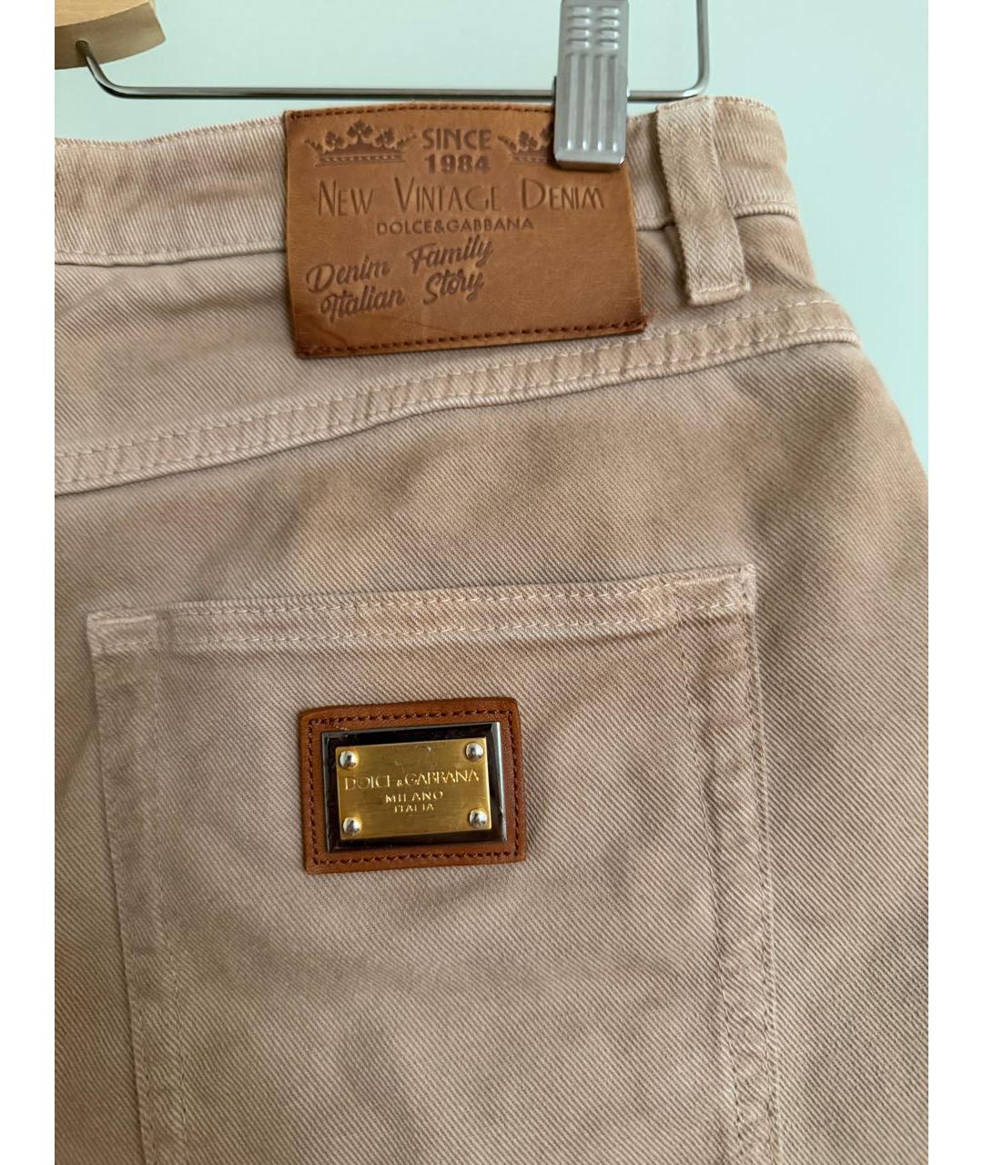DOLCE&GABBANA Коричневые деним шорты, фото 5