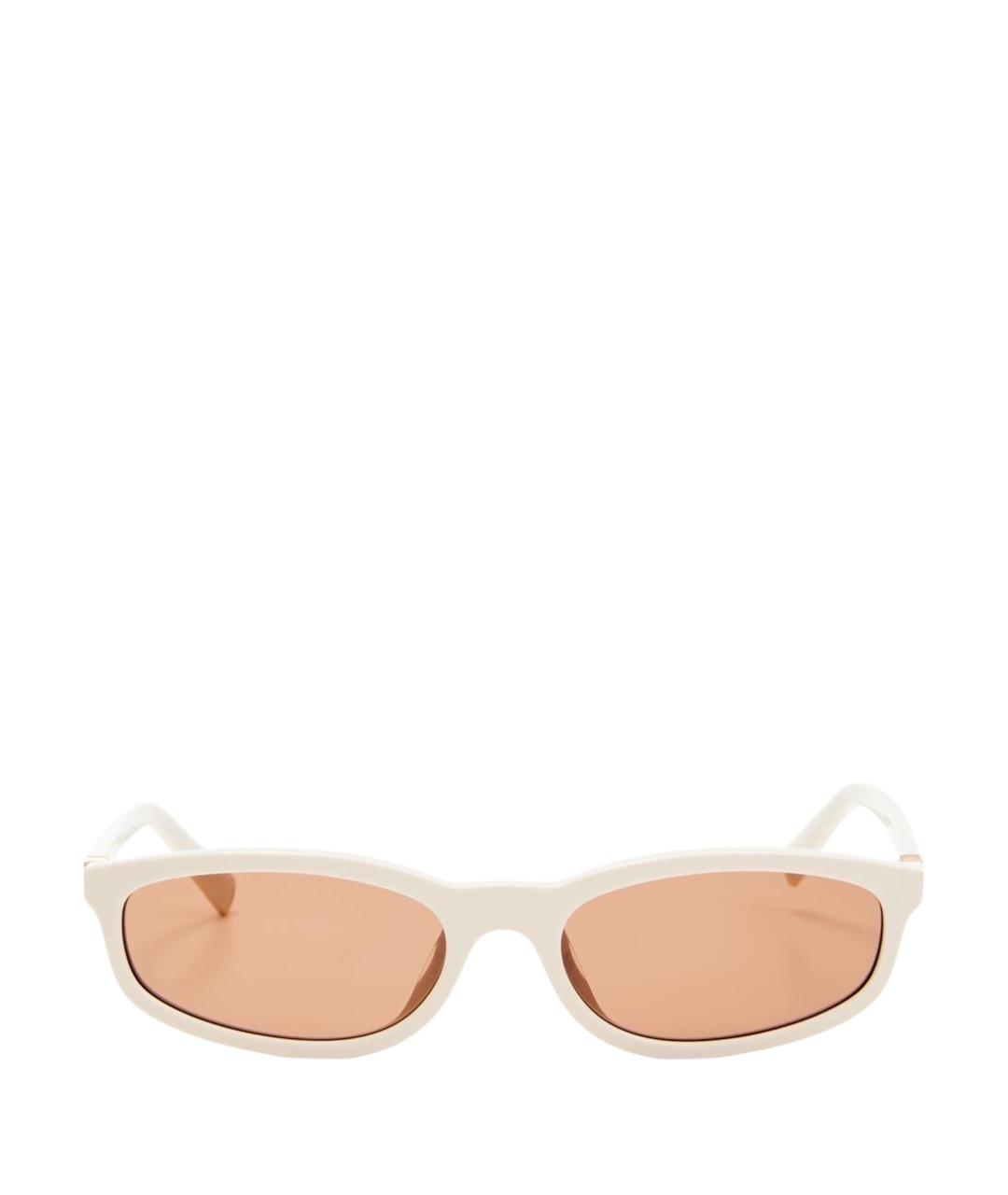 MIU MIU Бежевые пластиковые солнцезащитные очки, фото 1