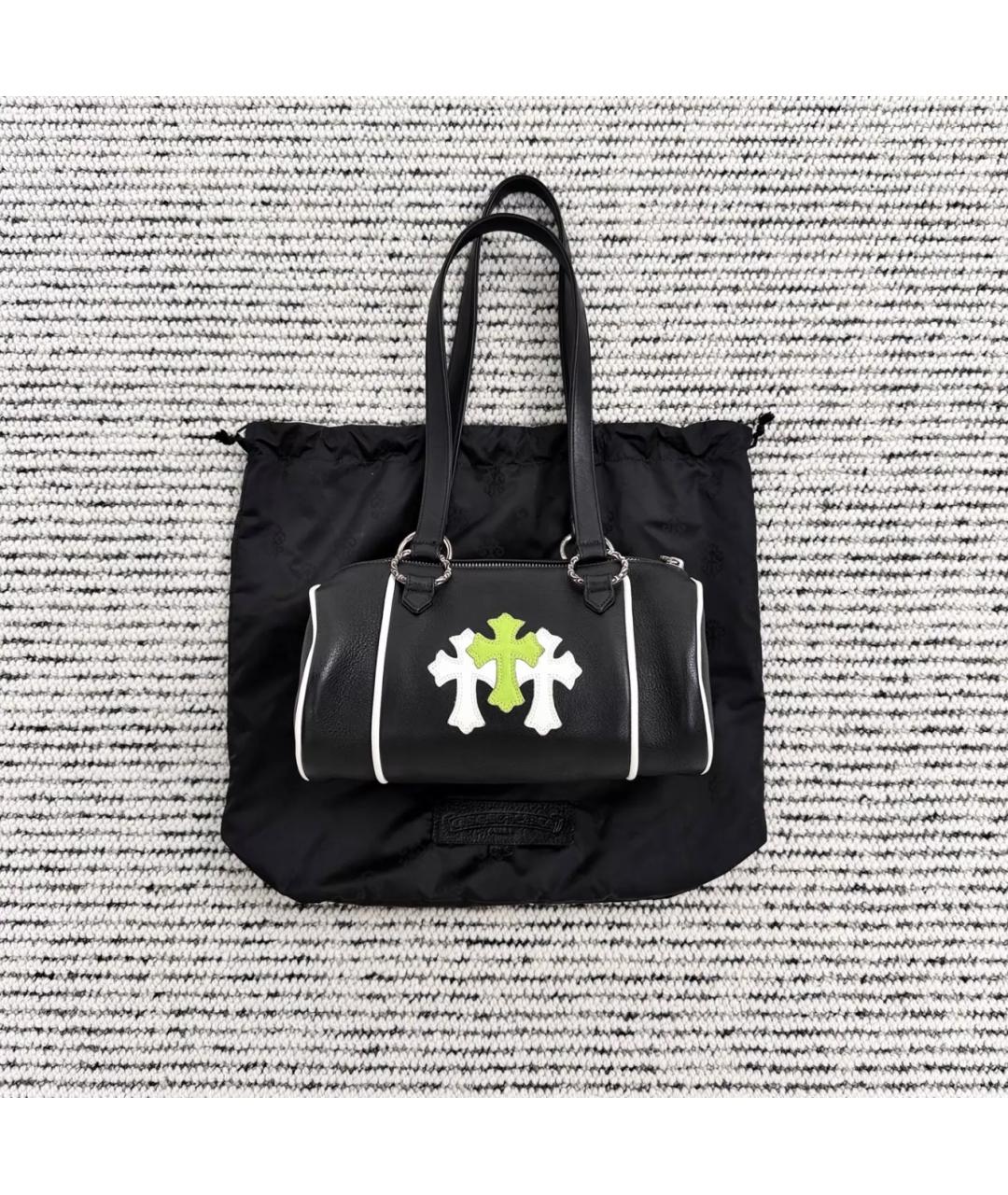 CHROME HEARTS Черная сумка с короткими ручками, фото 3
