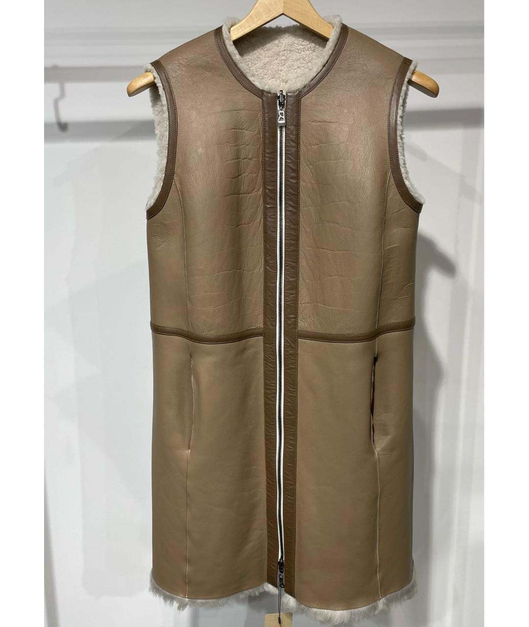 BOGNER Бежевый меховой жилет, фото 6
