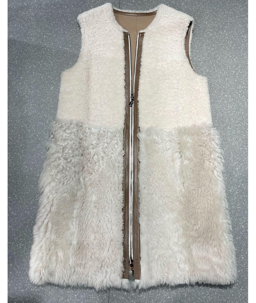 BOGNER Бежевый меховой жилет, фото 2