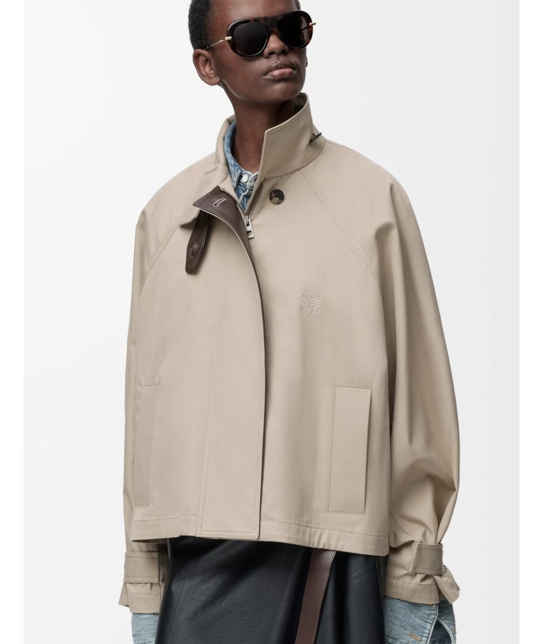 LOEWE Бежевая хлопковая куртка, фото 3