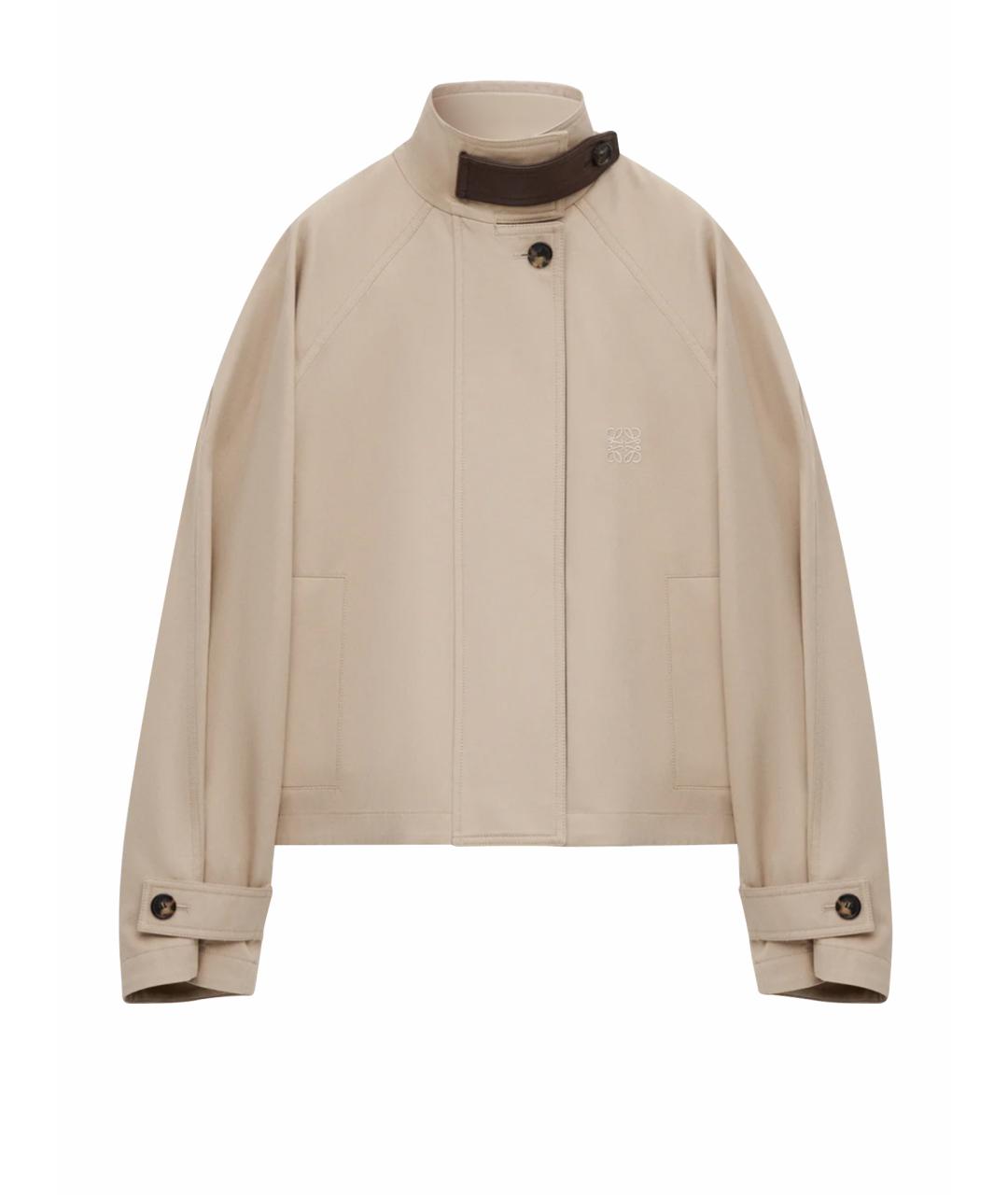 LOEWE Бежевая хлопковая куртка, фото 1