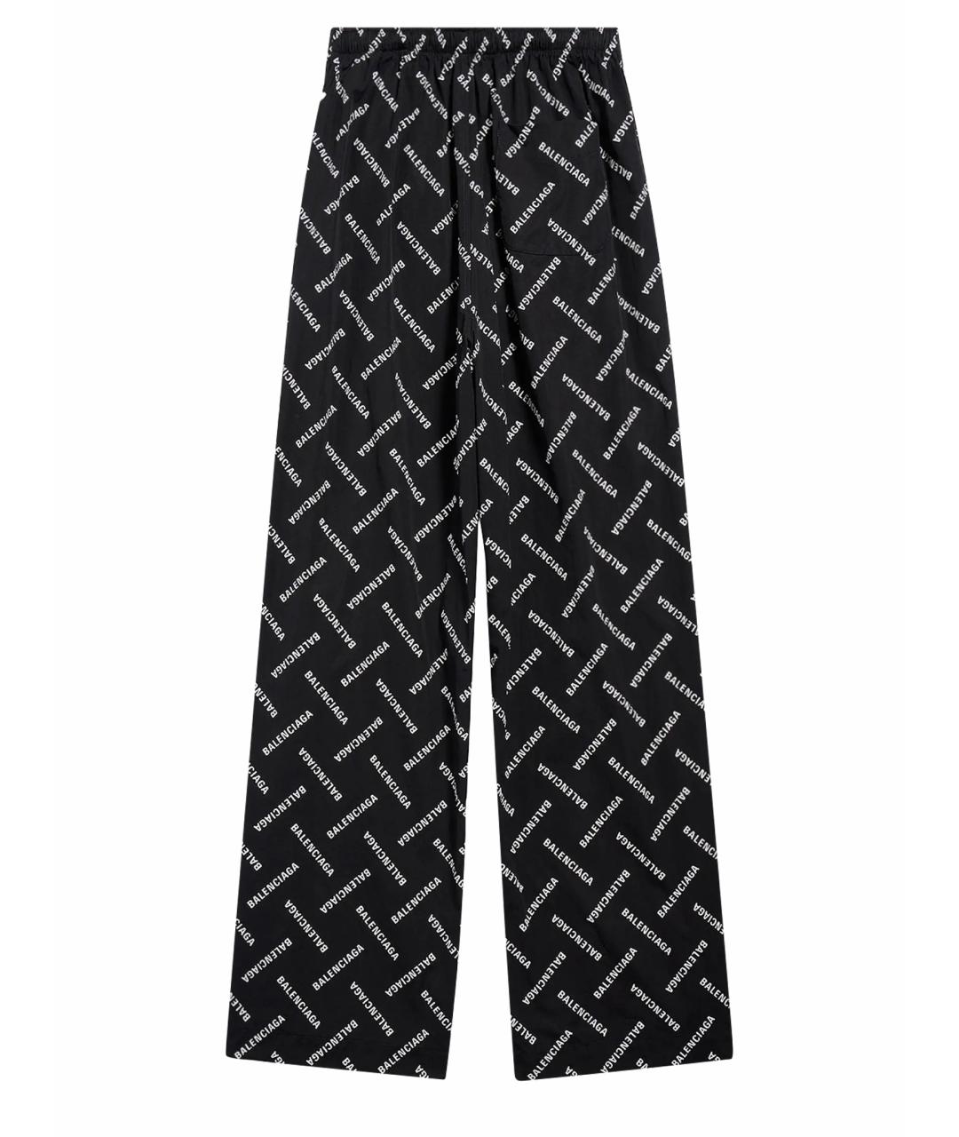 BALENCIAGA Черные вискозные брюки широкие, фото 1