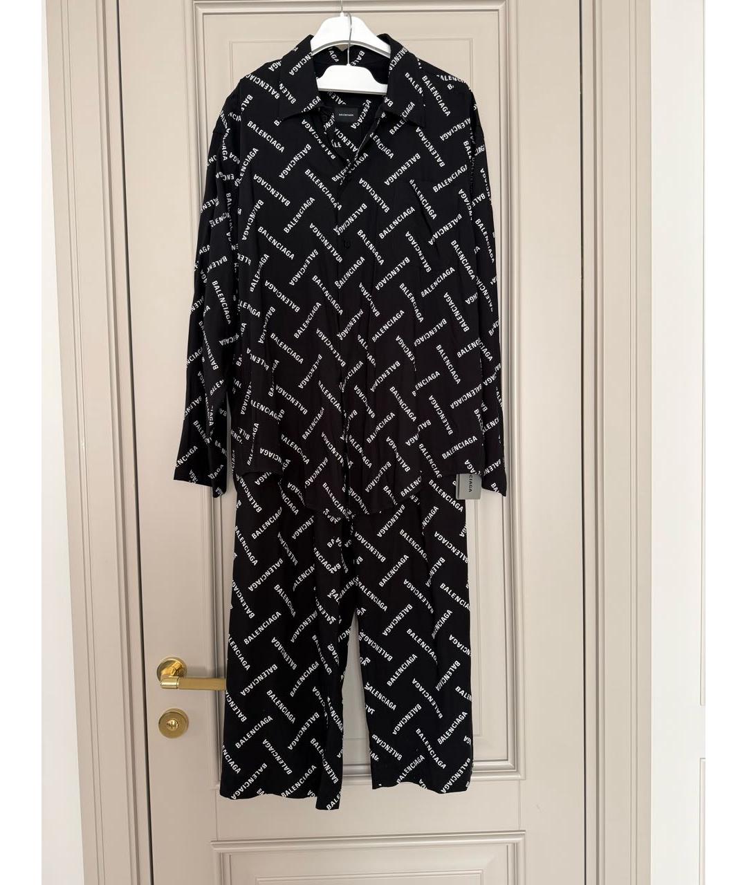 BALENCIAGA Черные вискозные брюки широкие, фото 5