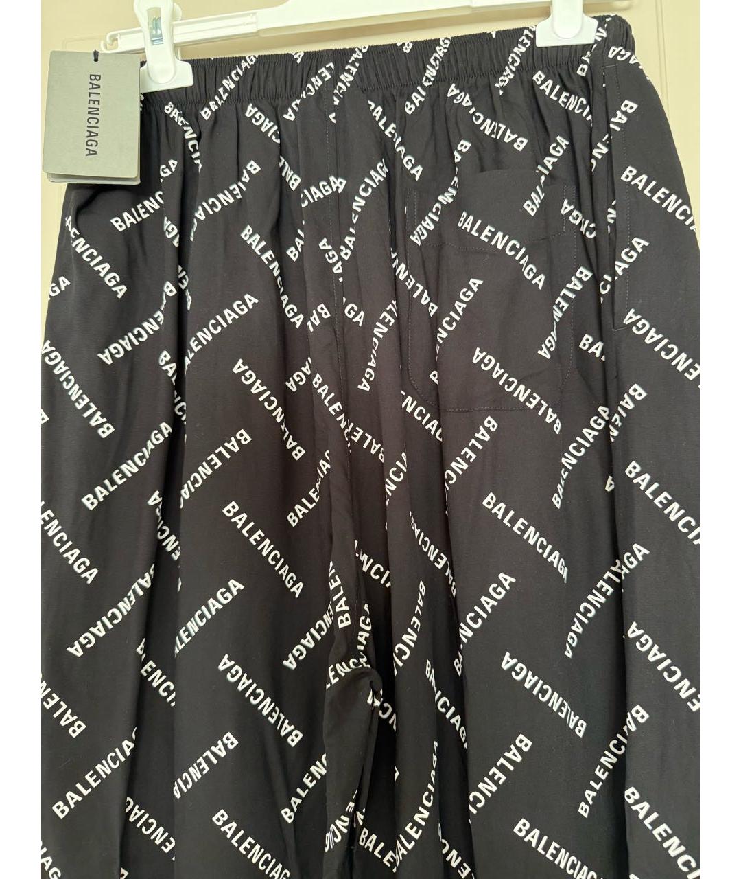 BALENCIAGA Черные вискозные брюки широкие, фото 2