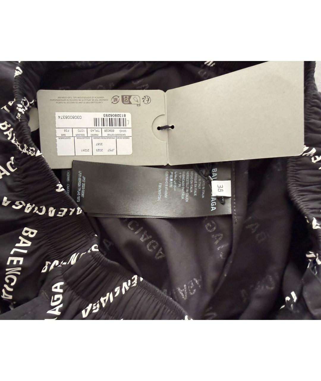 BALENCIAGA Черные вискозные брюки широкие, фото 3