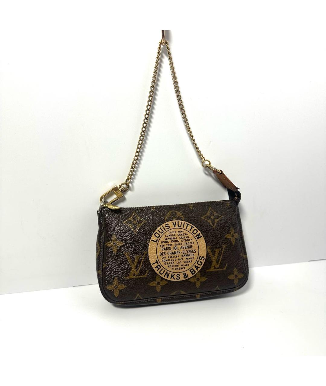 LOUIS VUITTON Коричневая кожаная сумка с короткими ручками, фото 2