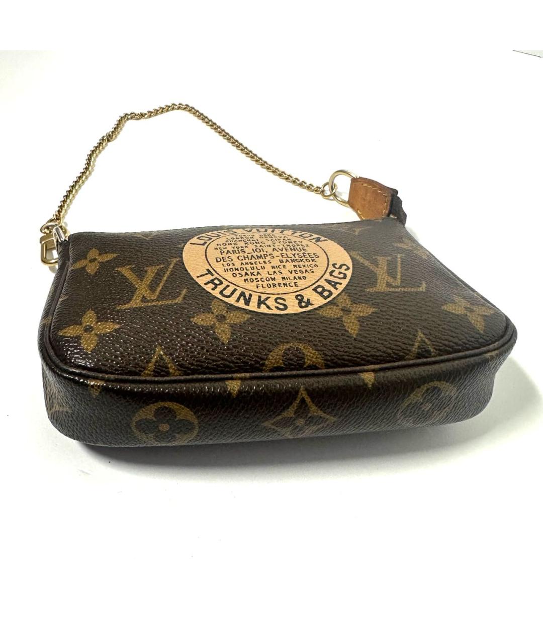 LOUIS VUITTON Коричневая кожаная сумка с короткими ручками, фото 6