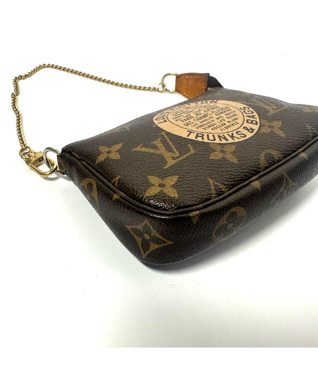 LOUIS VUITTON Коричневая кожаная сумка с короткими ручками, фото 5