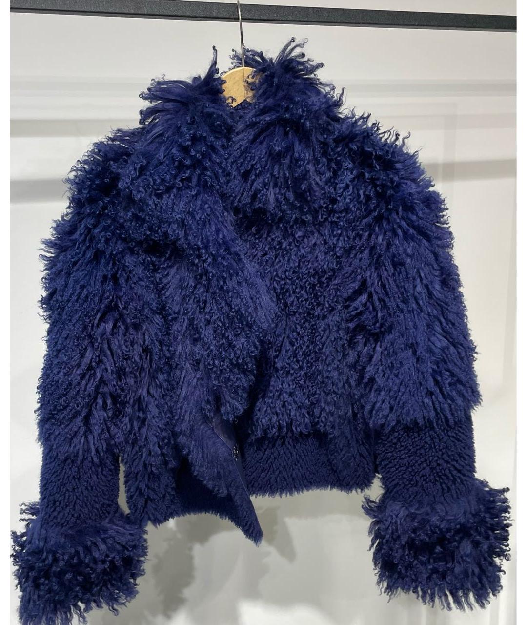 EMPORIO ARMANI Синяя меховая дубленка, фото 8