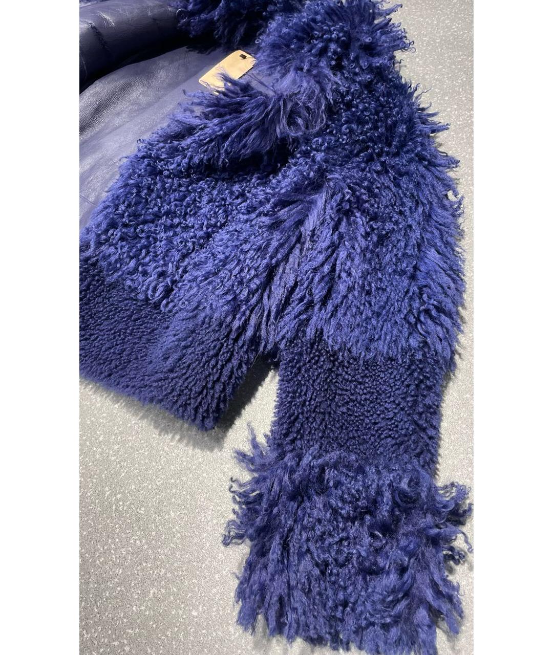 EMPORIO ARMANI Синяя меховая дубленка, фото 5