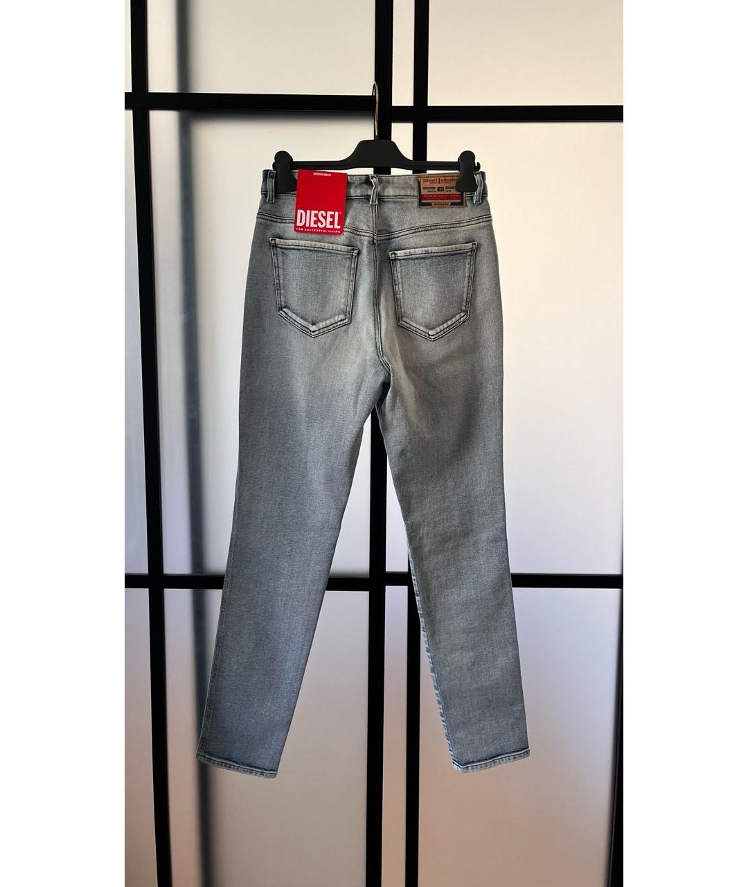 DIESEL Голубые хлопковые джинсы слим, фото 2