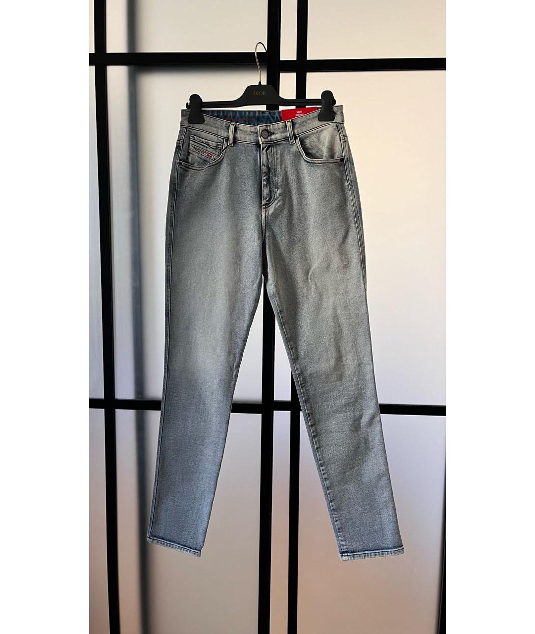 DIESEL Голубые хлопковые джинсы слим, фото 9