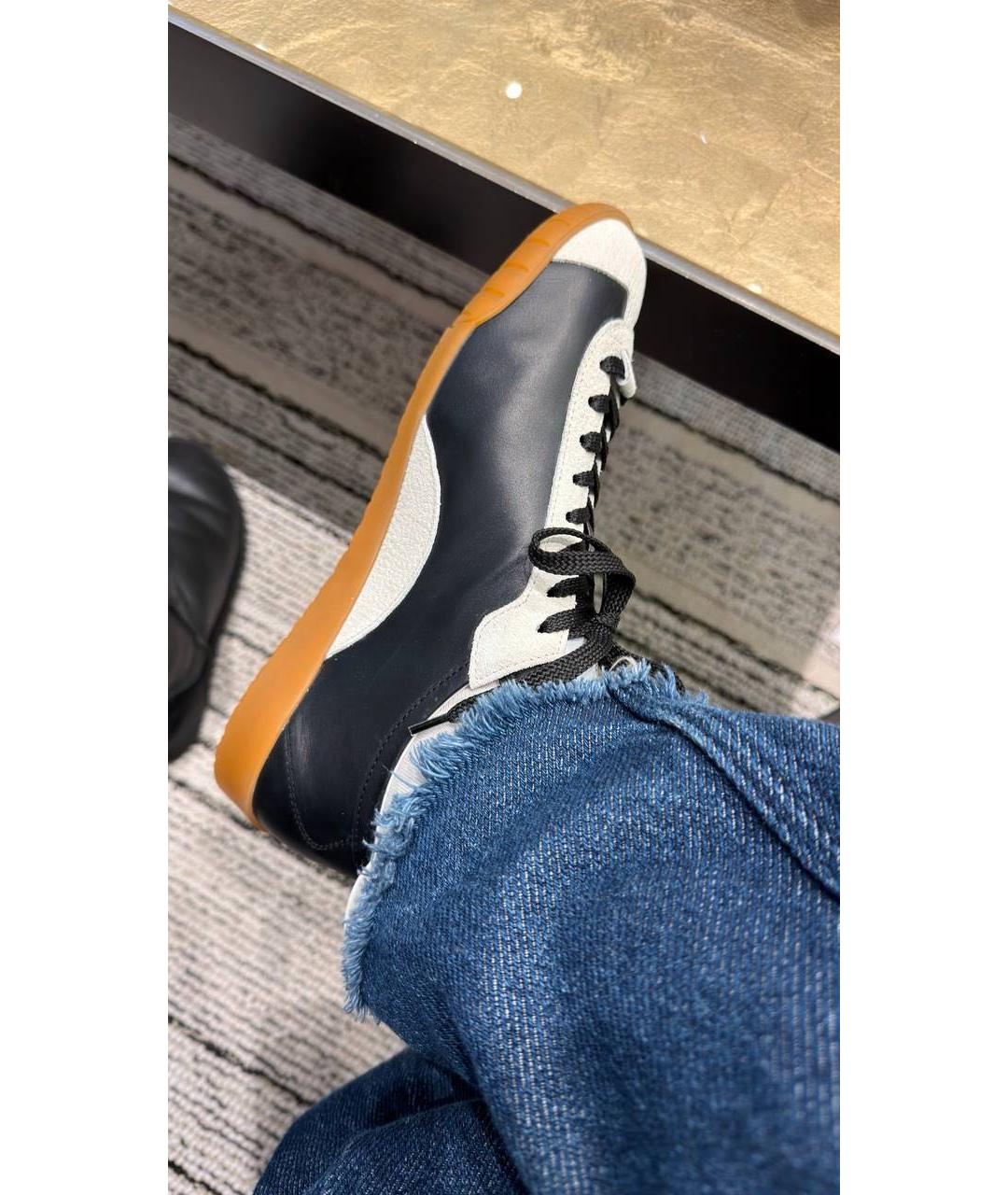 CHANEL Черные кожаные кеды, фото 4