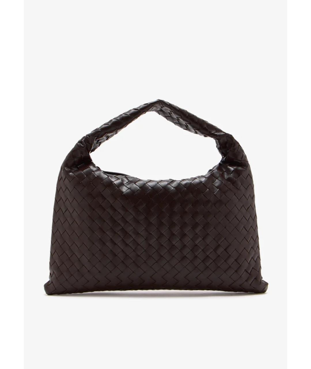 BOTTEGA VENETA Коричневая кожаная сумка через плечо, фото 6