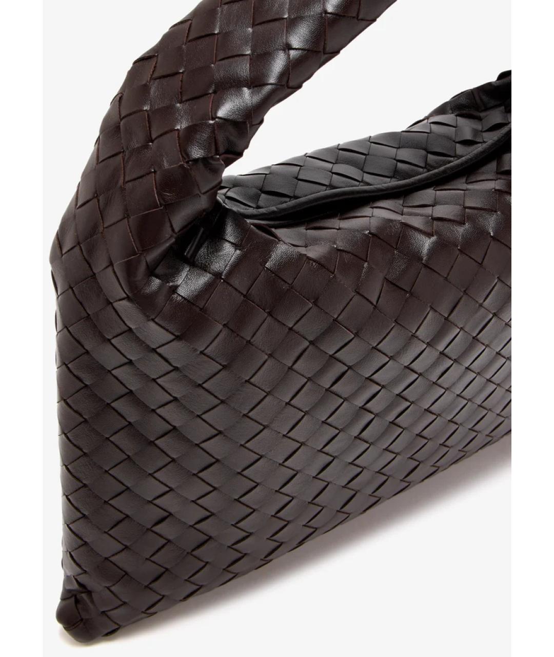 BOTTEGA VENETA Коричневая кожаная сумка через плечо, фото 3