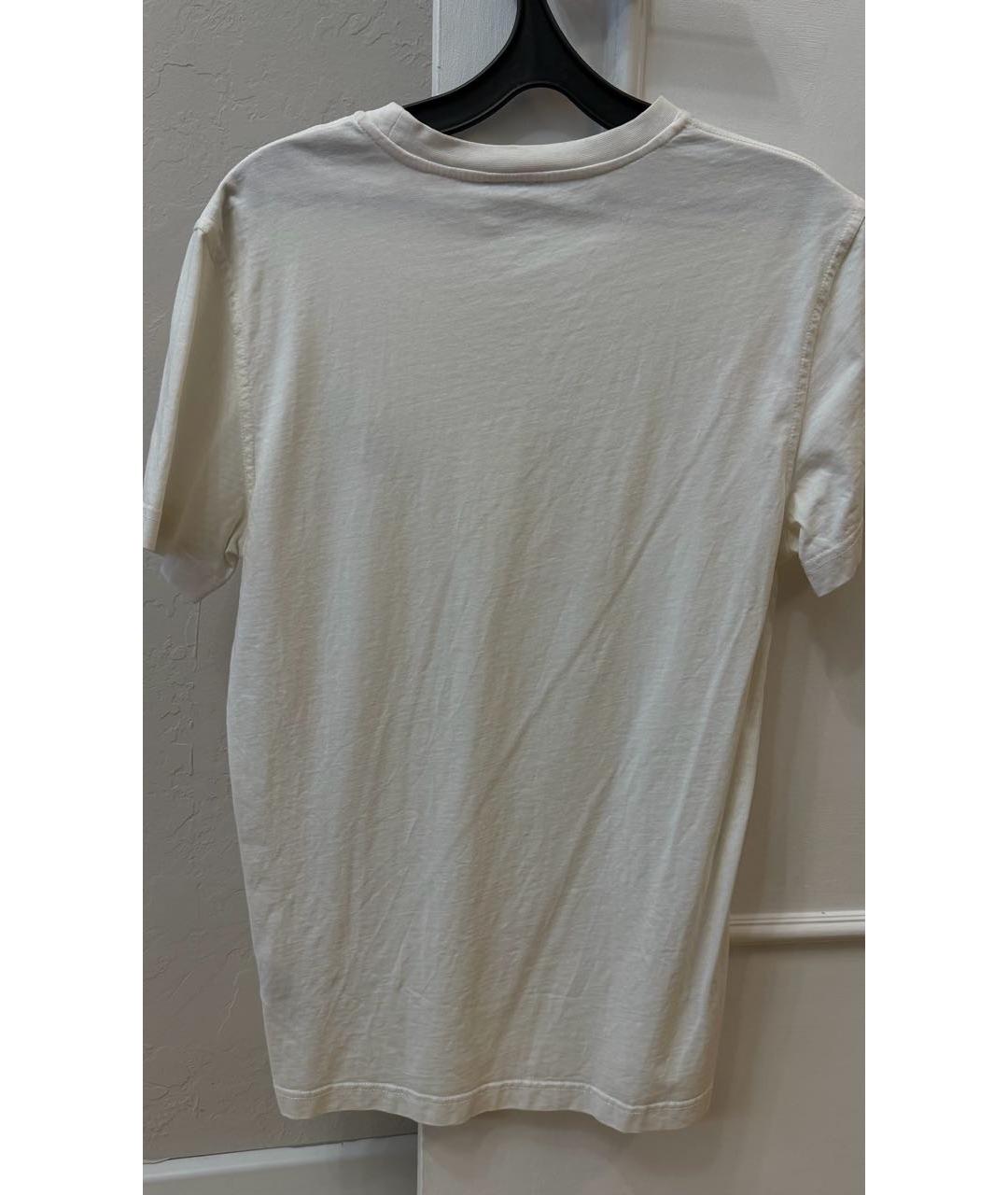 BURBERRY Белая хлопковая футболка, фото 2