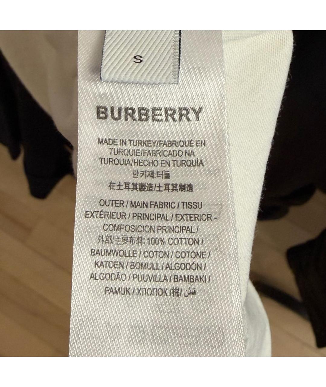 BURBERRY Белая хлопковая футболка, фото 3