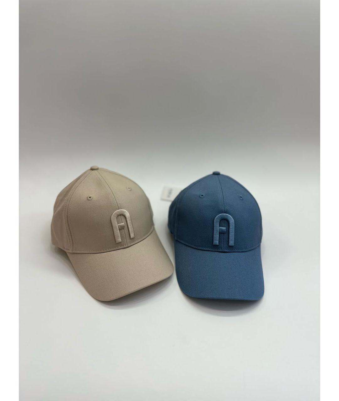 FURLA Голубая хлопковая кепка, фото 4