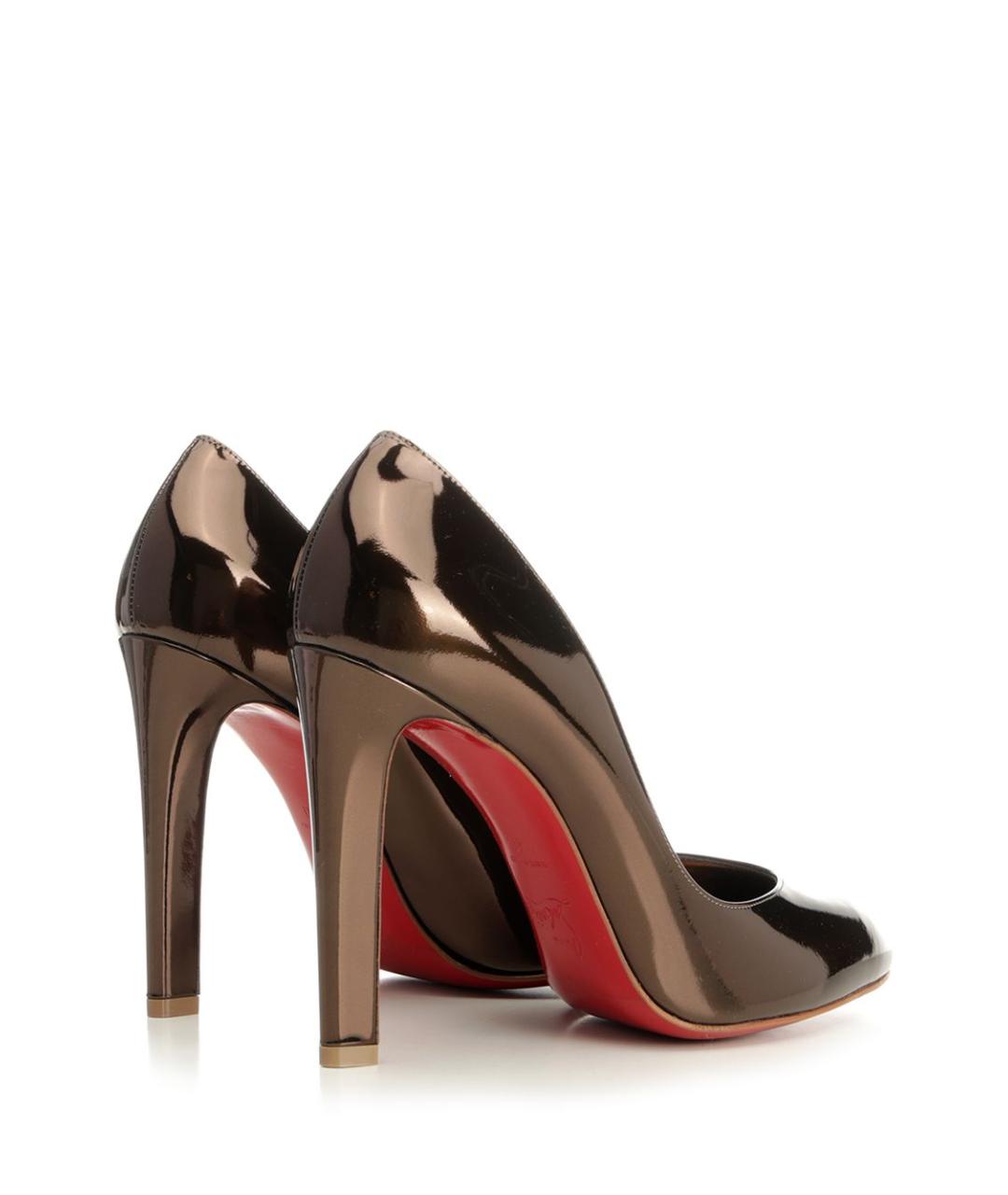 CHRISTIAN LOUBOUTIN Коричневые туфли из лакированной кожи, фото 3