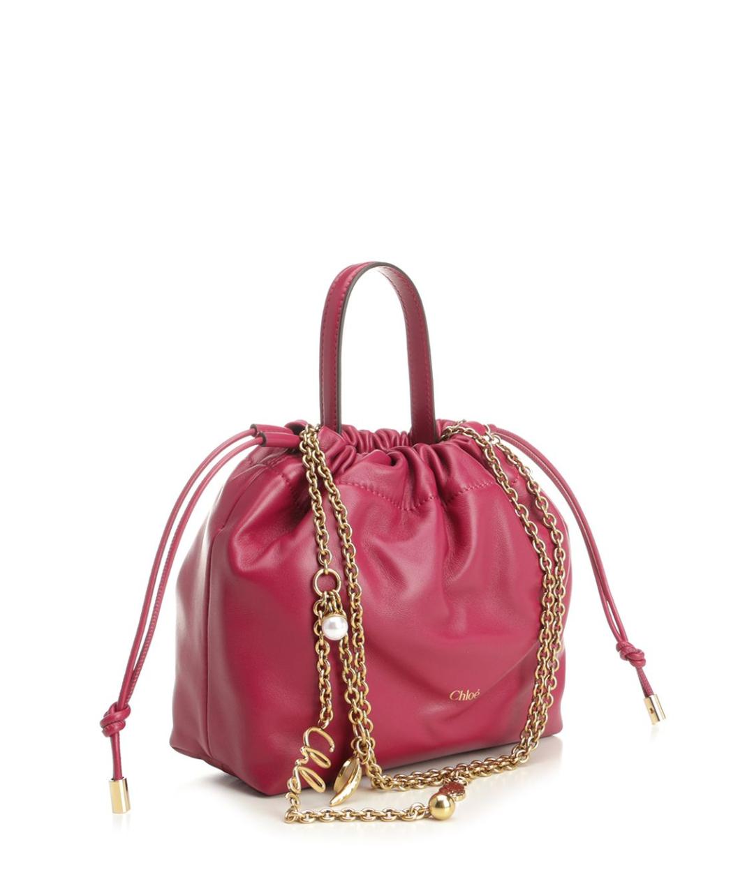 CHLOE Розовая кожаная сумка тоут, фото 2
