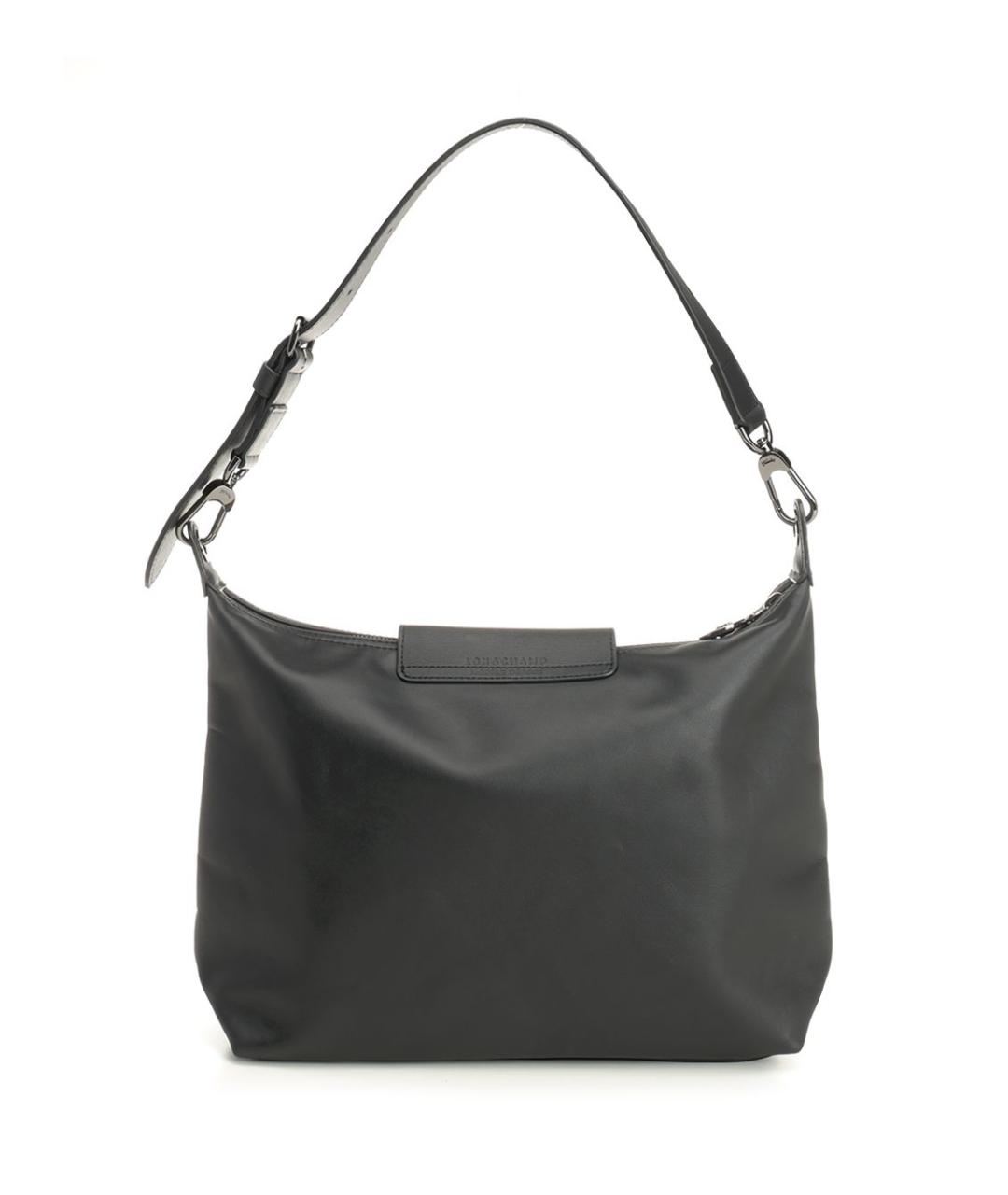 LONGCHAMP Черная кожаная сумка через плечо, фото 3