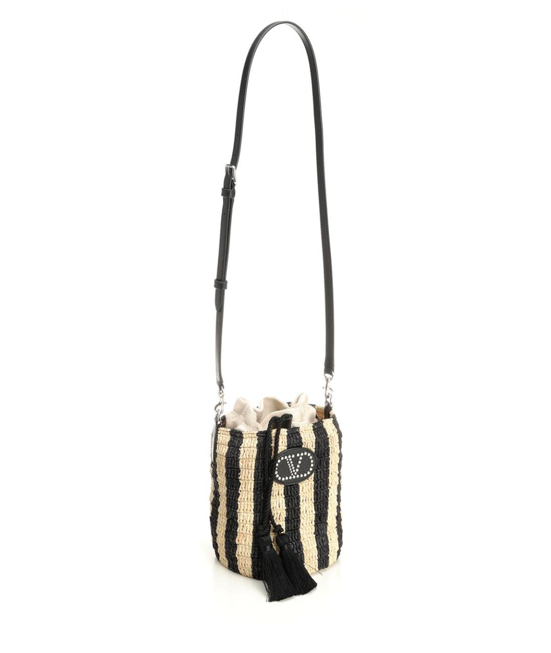 VALENTINO Черная пелетеная сумка через плечо, фото 2